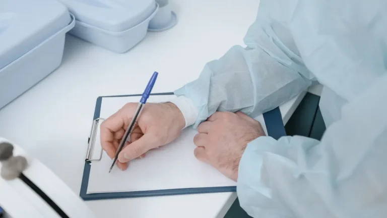medical documents signing desk