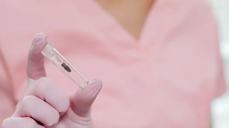dental implant model closeup