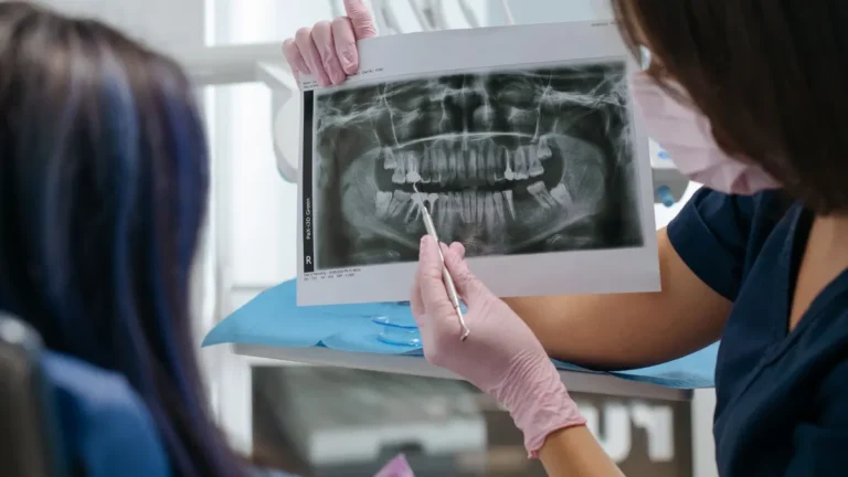 dentist explaining treatment plan