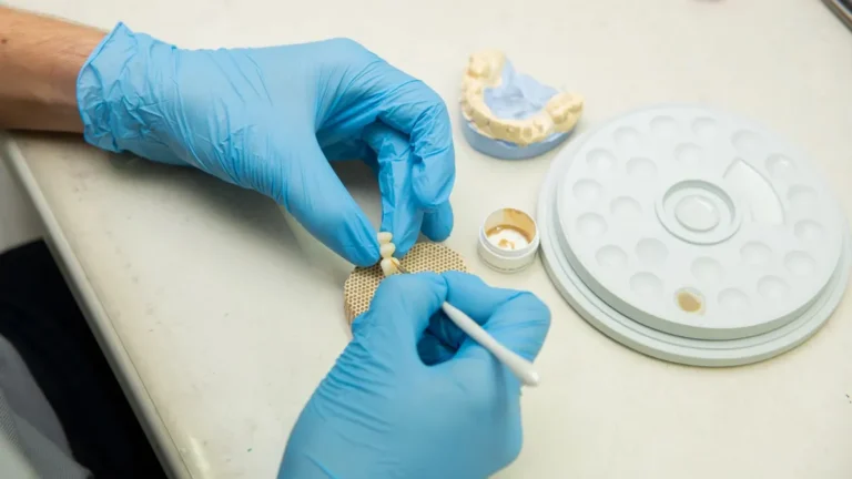 dental implant model closeup