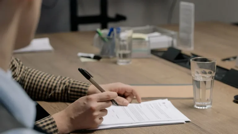 medical documents signing desk